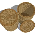 Modern Storage Basket Dustpan 3d model