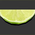 Juicy Fresh Lime Slices With Vibrant Green Color On Dark Background