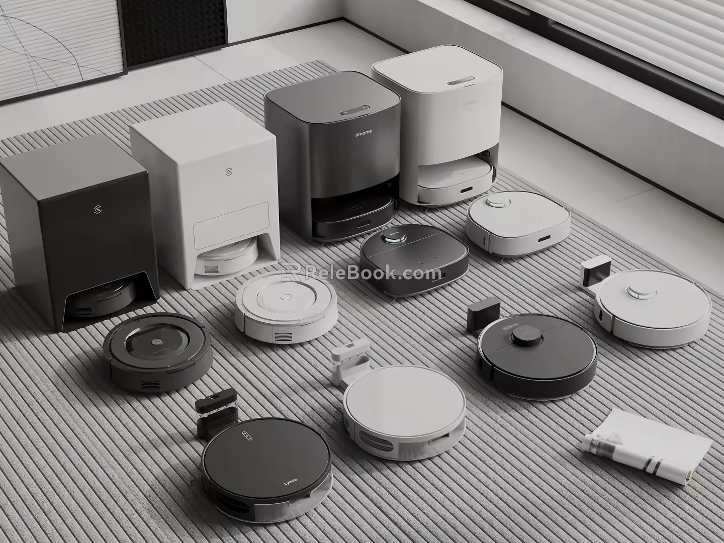 Modern sweeping robot 3d model
