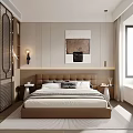 Modern Bedroom Interior Design With Upholstered Headboard Nightstands And Wall Art