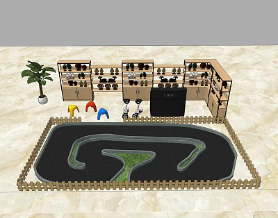 Modern Container Mall Track 3d model Modern Container Mall Track 3d model