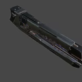 Futuristic Sci Fi Weapon With Metallic Body Blue Illumination Modular Design And Advanced Features