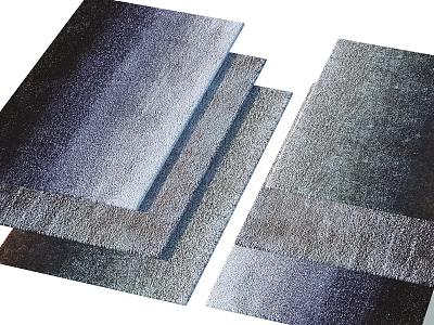 Square Rugs With Textured Woven Design In Gray And Blue Tones For Modern Home Decor 3d model
