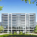 Modern High Rise Residential Building in Community With Lush Green Surroundings