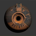 Ancient Sculpted Vase With Red Black Patterns And Combat Scene Figures