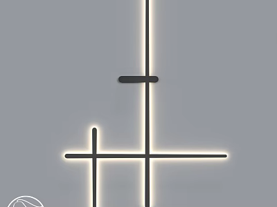 Modern Geometric LED Wall Light Design For Contemporary Indoor Home Decor 3d model