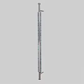 Metal Measuring Rod With Vertical Scale Marks For Precision Measurement 3d model