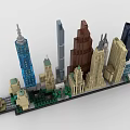 Detailed Lego City Skyline With Skyscrapers And Iconic Buildings