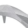 Modern Curved Bridge Design Featuring Geometric Grid Structure And Support 3d model