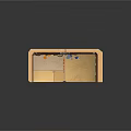 Cartoon Scene With Pink Walls Pipes Graffiti Storage Shelves And Metal Door