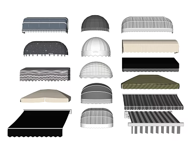 Modern awning 3d model