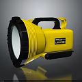 Safety Pro Yellow Flashlight with Black Handle and Sturdy Construction for Outdoor Emergency Use