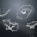 Elegant Water Fountain Displays Dynamic Splashing Shapes And Circular Water Patterns