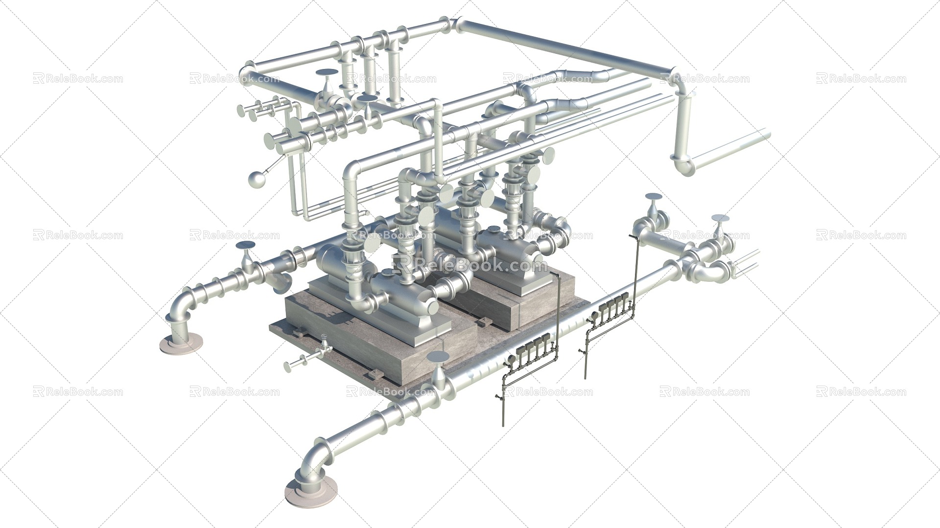 Electromechanical machine room 3d model