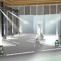 Heartland Themed Event Stage With Mannequins And Lighting