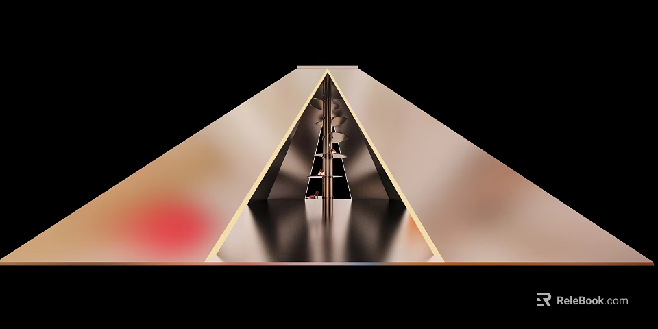 Modern Display Shelves With Metal Frame And Multi tiered Design For Product Showcase 3d model 