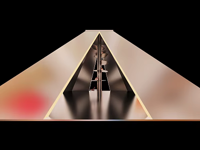 Modern Display Shelves With Metal Frame And Multi tiered Design For Product Showcase 3d model