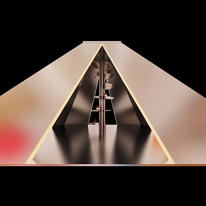 Modern shelf pyramid 3d model