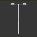 Modern White Floor Lamp with Dual Adjustable Lamps and Slim Metal Stand Design