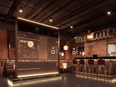 INDUSTRIAL LOFT BAR 3d model
