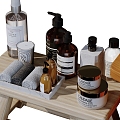 Bathroom ornaments toiletries cosmetics combination bathroom products toiletries 3d model