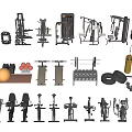 Complete Sports Equipment Collection Including Dumbbells Barbells Treadmills Fitness Benches And Exercise Machines