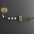 Modern Pendant Chandeliers With Geometric Shapes Metallic Accents And LED Lighting