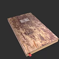 Vintage Holy Bible Book With Brown Textured Cover And Red Bookmark Ribbon