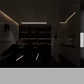 Modern Luxury Hair Salon Interior Design Featuring Professional Styling Chairs And Soft Curved Ambient Lighting