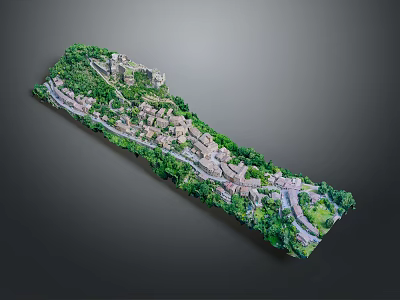 Detailed Residential Community Scale Model With Green Vegetation Roads And Buildings 3d model