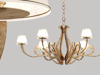 Jianou chandelier metal multi-head chandelier 3d model