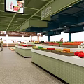 Yongdeng New Marketplace Featuring Fruit Seafood Sections and Fresh Produce Stalls