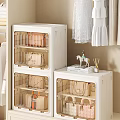 Clear Door Storage Cabinets For Organizing Handbags In Closet With Decorative Figurine And Aromatherapy Sticks