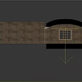 Elevator Hallway With Stone Walls Stone Floor Arched Ceiling And Window