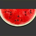Fresh Ripe Watermelon Slice With Red Flesh Black Seeds And Green Rind