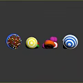 Colorful Assorted Candies With Various Shapes Bright Colors And Vibrant Visual