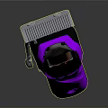 Purple Electric Hair Clipper With Ergonomic Grip And Stainless Steel Blade