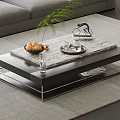 Sleek Modern Dark Coffee Table With Sturdy Metal Frame For Comfortable Minimalist Living Room Decor