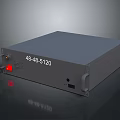 Gray Rectangular Industrial Device With Red Indicator Light Metal Casing And Interface Ports