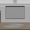 Projection Monitoring System With Large Screen Projector In Modern Room Setup