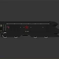 Black Train With Red Star And Identification Numbers 3d model