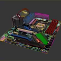 High Performance Gaming Computer Motherboard With Heatsink Design PCIe Slots And Chipset