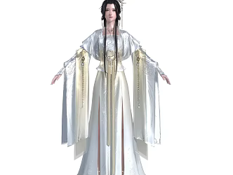 PBR Hanfu Beauty Ancient Suit Ancient Beauty Royal Sister Little Sister Martial Arts Martial Arts Figure Female Swordsman Ancient Style Beauty 2014328962 3d model