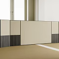 Modern Bedroom Accent Wall Design With Paneled Beige And Dark Brown Wood Panels