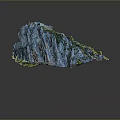 Scenic 3D Mountain Model With Rocky Terrain Green Vegetation Trees And Paths