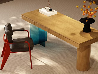 Modern Desk Chair Nordic Desk Chair 3d model