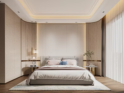 Modern Kids Room Interior With Colorful Bedding Toy Storage And Play Area 3d model