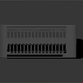 Black Computer Case With Open Frame Structure And Front Panel Design