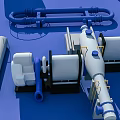 Industrial Facility Equipment Setup With Pipes Tanks And Various Mechanical Components