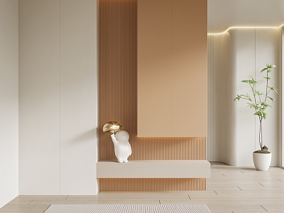 Modern shoe cabinet partition wardrobe 3d model